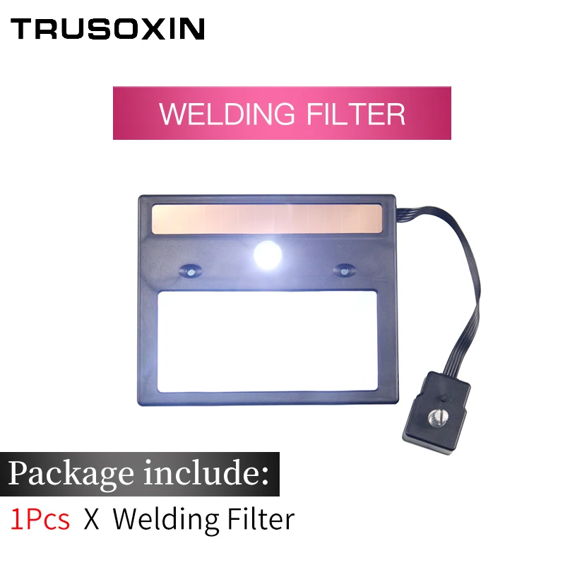 Welding Filter Светодиодный светильник DIN9-DIN13 Солнечная Авто Затемнение TIG MMA ZX7 MIG Сварочная маска сварочный шлем сварщик шапка с очками - Цвет: Welding Filter
