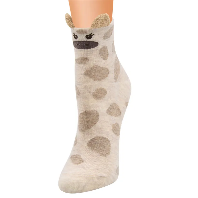 Магазин Crazy Fly осенние и зимние женские носки с ушками серия с персонажами из мультфильмов о животных милая собака kawaii harajuku стиль забавные носки подарки носки - Цвет: MJ9832