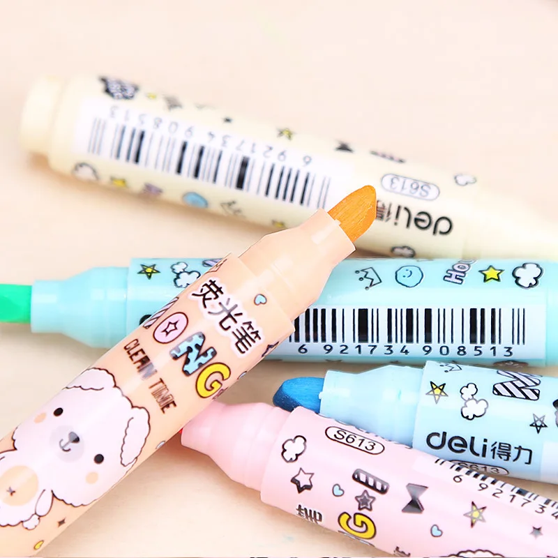 Deli милые текстовые разделители 6 шт./лот Kawaii цветные Канцтовары невидимые лайнеры