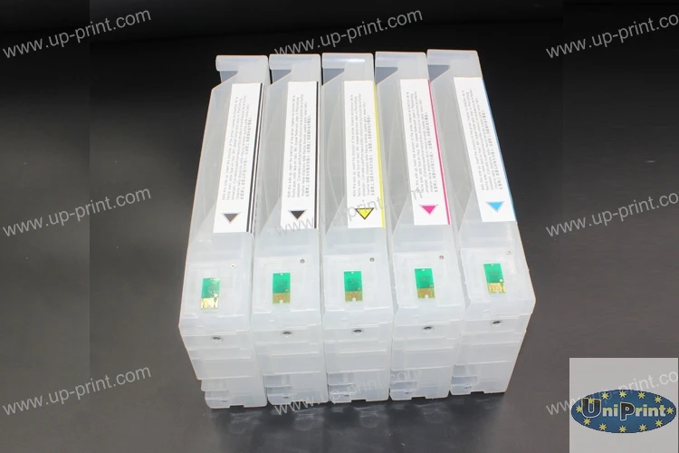 350 мл 5 шт. многоразовый чернильный картридж для epson pro 7700 9700 7710 9710 с чипом + 1 чип