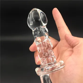 Rotation Pyrex glass crystal dildo Sex toy Adult products for women penis Anal butt plug men female male masturbation 3