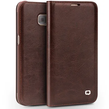 

Qialino Case For Samsung Galaxy S7 & S7 edge Genuine Leather Flip Wallet Ultra Thin Case Cover for Samsung S7 & S7 edge