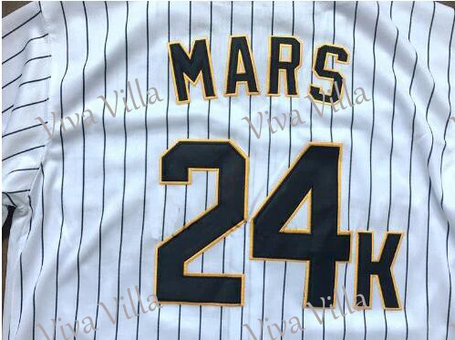 Bruno Mars 24K Hooligans Baseball Jersey  Stitched Throwback Baseball Jerseys Free Shipping