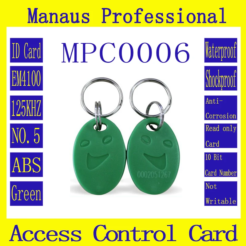 

BRAND Quality Assurance EM4100 ID keyfobs RFID Tag 125KHZ Proximity Token NO.5 Access Control Attendance key Ring Card 50PCS C6