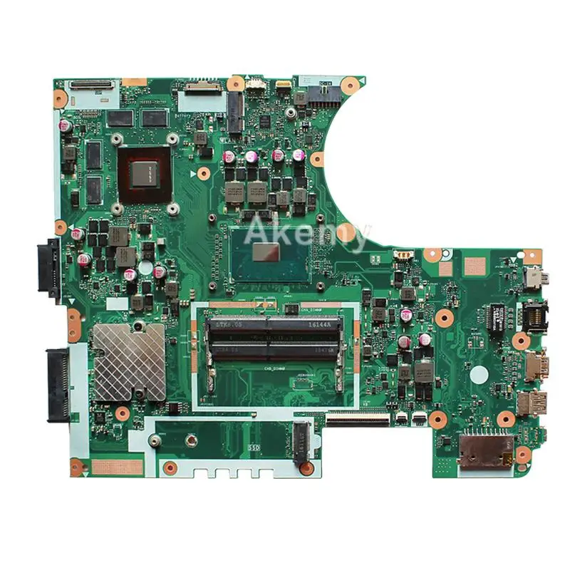 N752VX MB. _ 0 M/I7-6700HQ/كما GTX950M N16P-GT-A2 اللوحة REV 2.0 ل Asus N752V N752VX اللوحة المحمول DDR4 RAM 100% اختبار