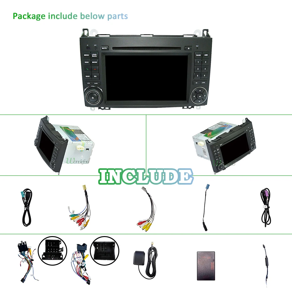 Excellent DSP Android 9.0 64G IPS 2 din DVD For Benz Sprinter B200 W209 W169 W169 W245 B170 Vito W639 Viano Crafter LT3G A180 A160 W906 1