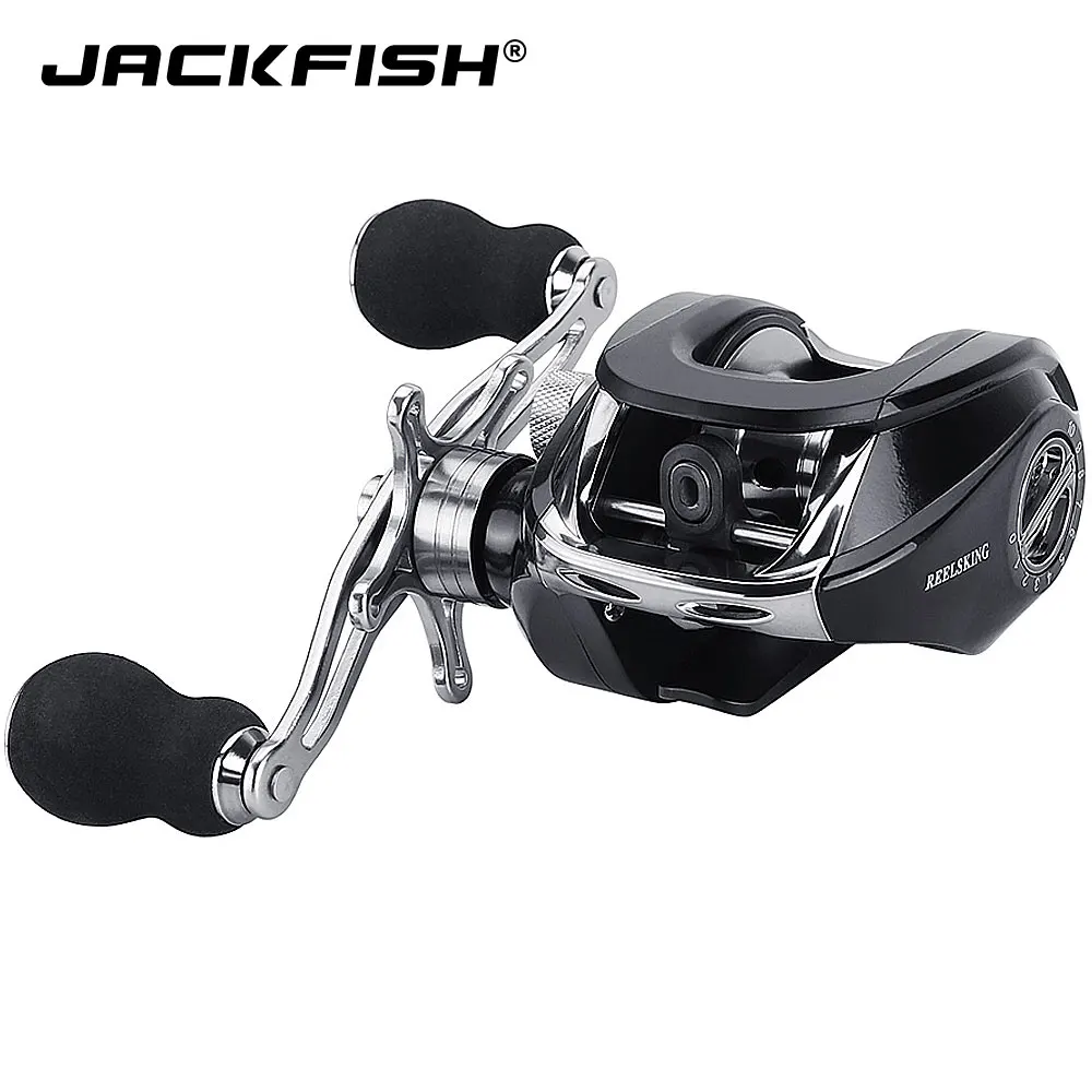 

17+1BB Bait Casting 6.3:1 Ratio Dual Brake System Baitcast Reel 8kg Drag Power Lure Fishing Reel for Saltwater Fishing Wheel