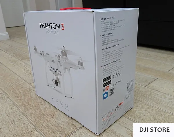 Freeshipping DJI Phantom 3 Advanced Drone With 2 Battery With HD 1080p Camera And 3 Axis Gimbal Rc Helicopter