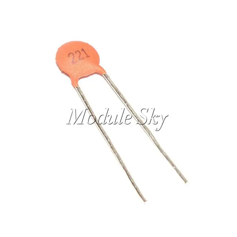 

50PCS 220pF 50V 221 DIP Ceramic Disc Capacitors