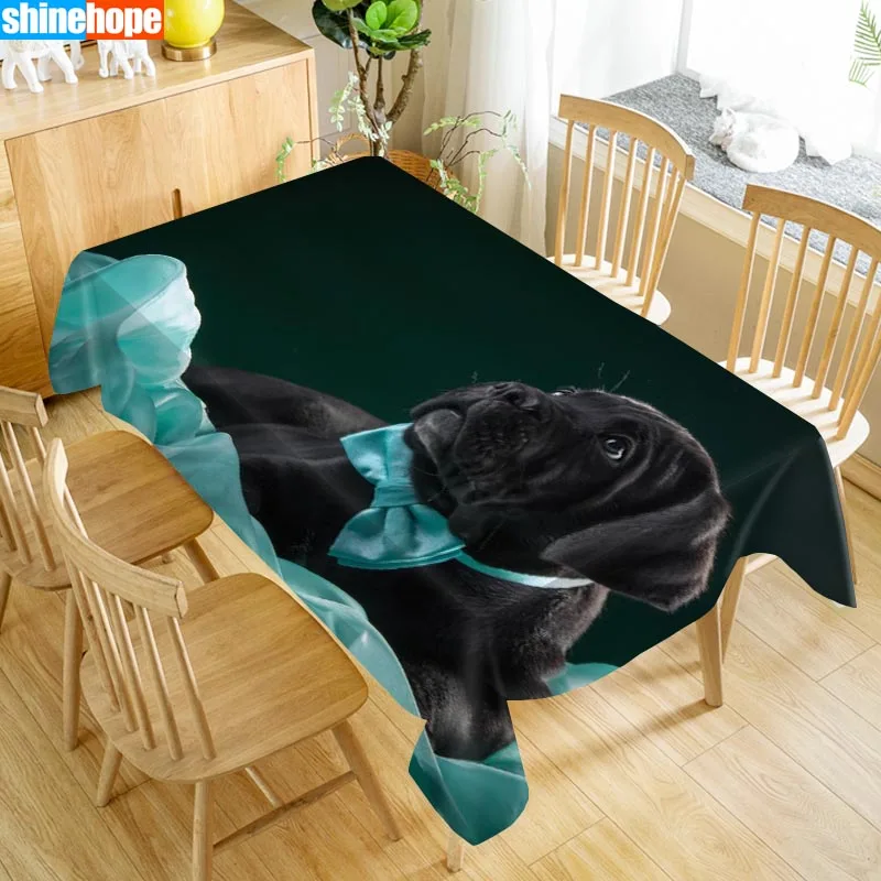 Animal Pattern Tablecloth Cane Corso Dog Table Cloth Dustproof Washable Cloth Rectangular Table Cover for Home table Decor - Цвет: tablecloths 23