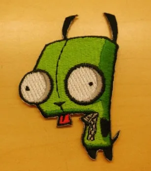 

Invader Zim Animated TV Series Gir Robot Figure punk rockabilly applique sew on/ iron on patch Wholesale