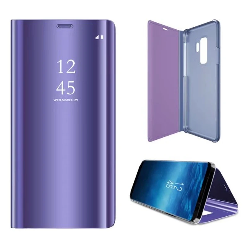 Зеркальный Чехол книжка S9 + для Samsung Galaxy S 9 Роскошный прозрачный чехол из