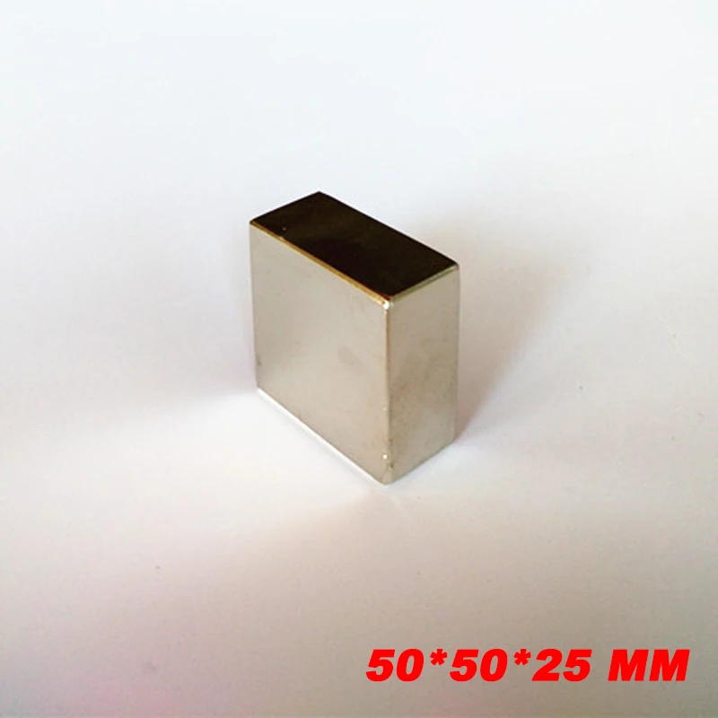 

Rare earth magnetic neodymium iron boron strong magnet strong magnetic square high strength magnet 50X50X25mm