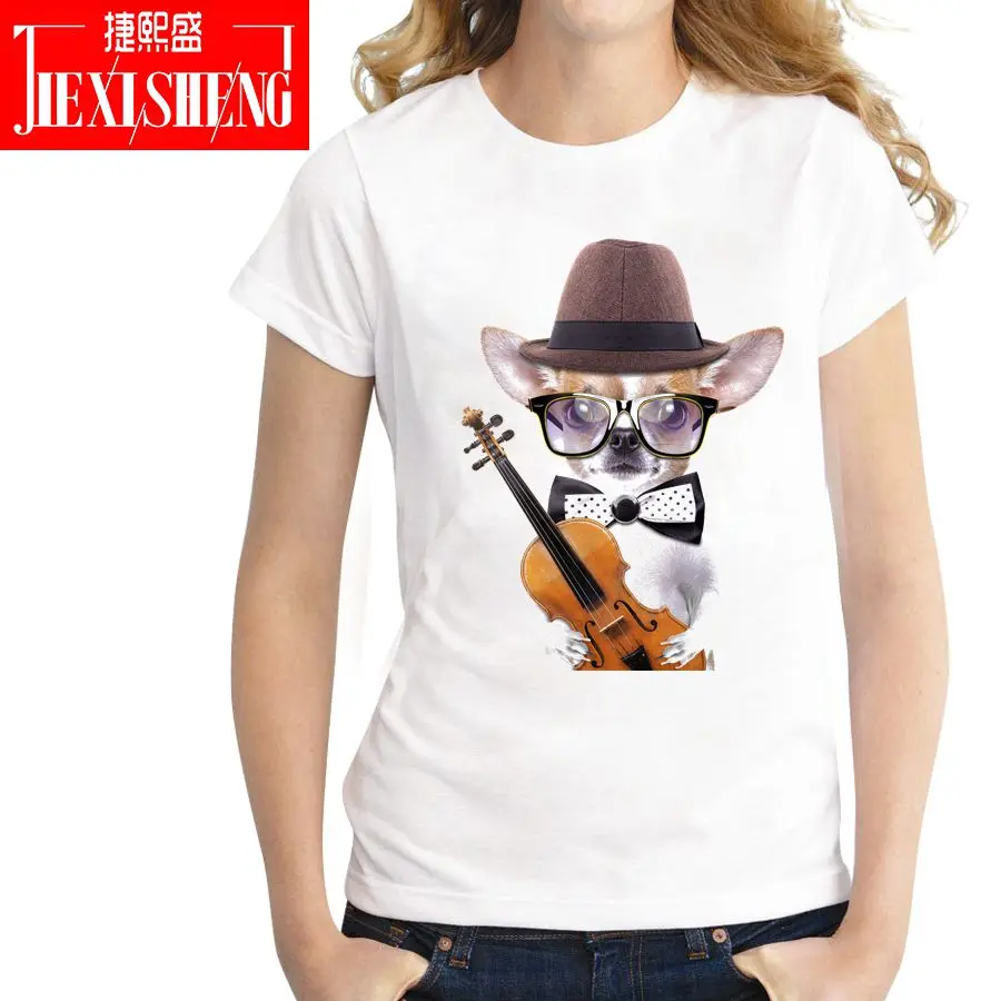 Animal Pianists Print T Shirt Summer Casual Short Sleeves T-shirt  Funny Clothing Tops
