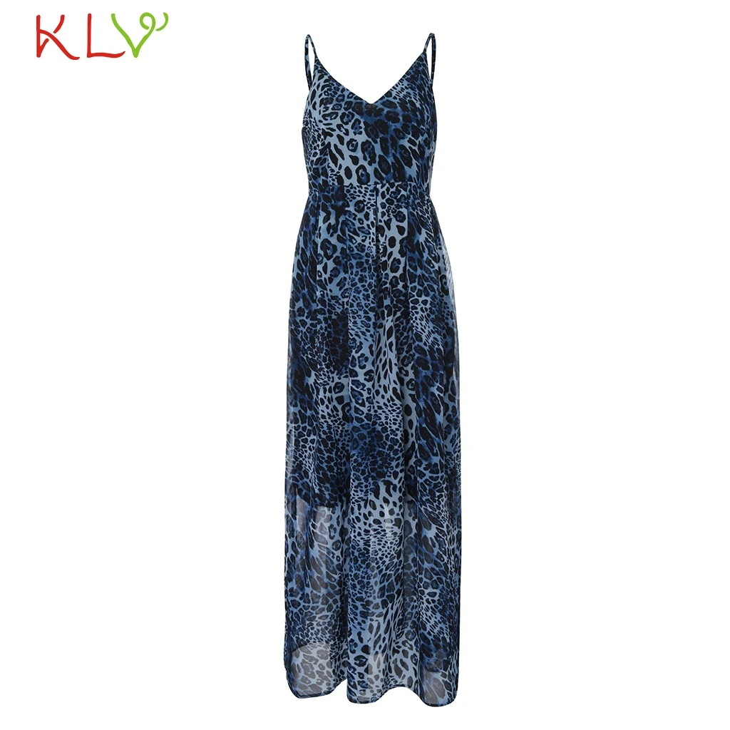 Женское сексуальное платье с леопардовым принтом, официальное длинное платье макси, элегантное женское платье размера плюс для вечеринки, женское платье Hiver 18Jan14 - Цвет: A