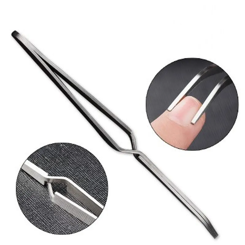 

1PC Nail Art Shaping Tweezers Stainless Steel Multi-Function Clip Tip Manicure Tool UV Gel Acrylic C Curve Nipper
