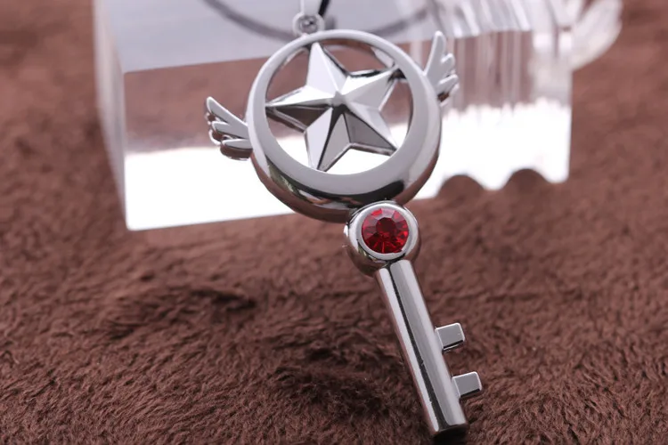 Аниме карточка Captor Sakura Серебристые ожерелья The Clow волшебная палочка со звездой