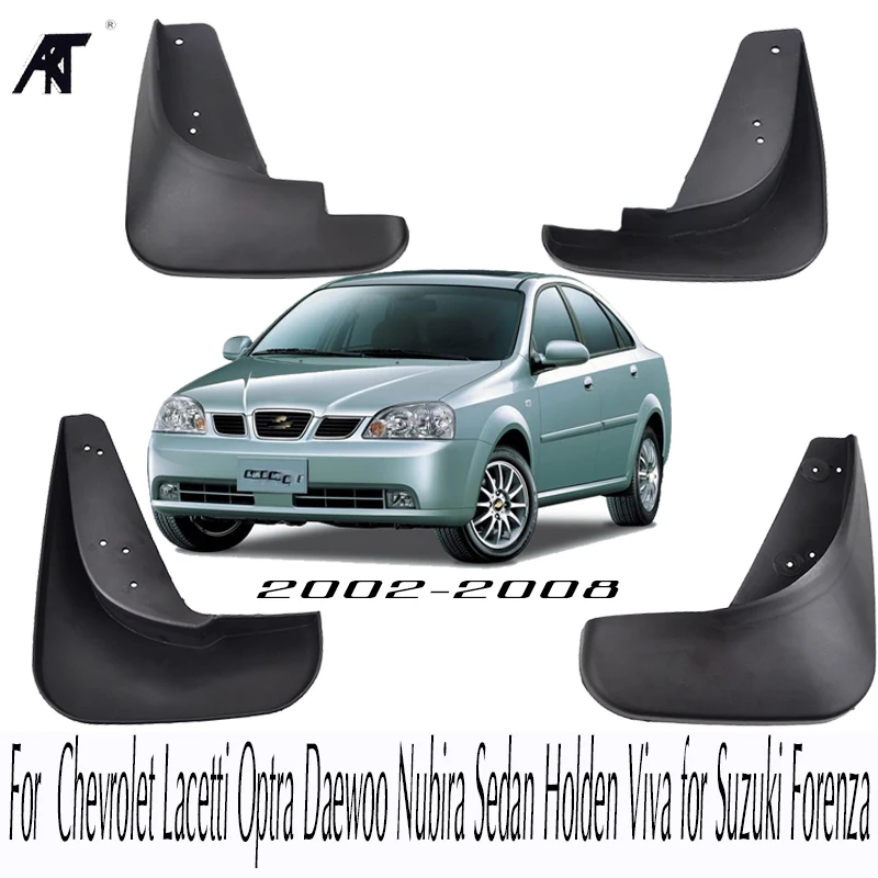 

Mud Flaps For 02-08 Chevrolet Lacetti Optra Daewoo Nubira Sedan Holden Viva for Suzuki Forenza Mudflaps Splash Guards Mudguards
