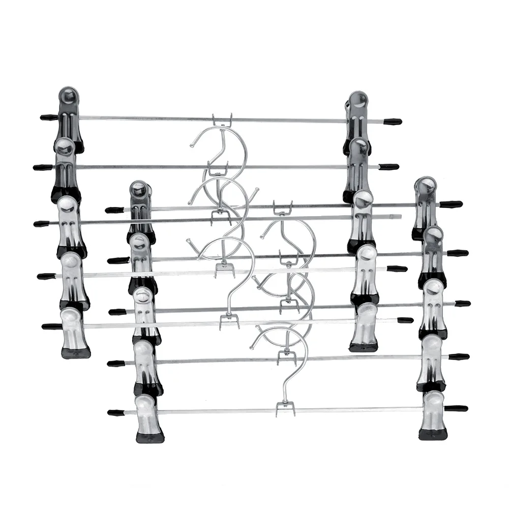 Hangers For Clothes Stainless Steel Clip Stand Hanger Pants Skirt Kid Clothes Adjustable Pinch Grip Cabide 5pcs/lot clothes hangers
