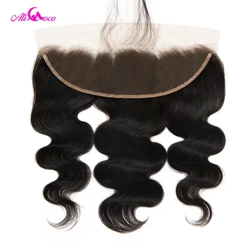 

Ali Coco Hair Brazilian Body Wave Lace Frontal With Baby Hair Natural Color / #2/ #4 "8-20" Remy Hair Lace Frontal Closure