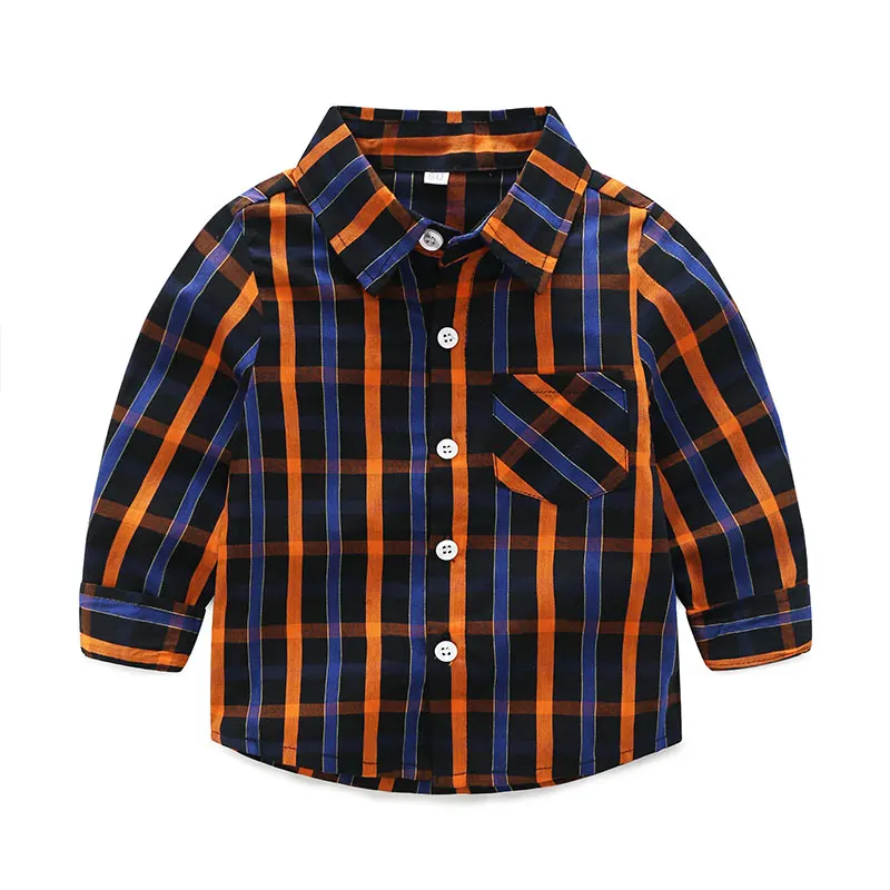 Комплект одежды для маленьких мальчиков 2018 осень для маленьких мальчиков комплект из 2 элементов рубашка в клетку + комплект со штанами
