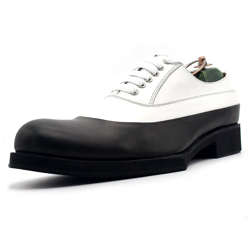 Мужские модельные туфли на толстой платформе для офиса; белые мужские туфли из натуральной кожи; Sapato Masculino; мужская обувь на среднем каблуке 4 см