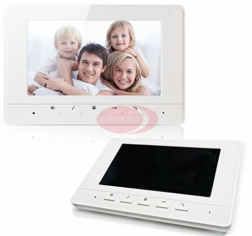 

Intercom System For Home Interphone Monitor Video Phone Intercom 7inch Color TFT LCD Indoor Monitor White And Black Color Choose