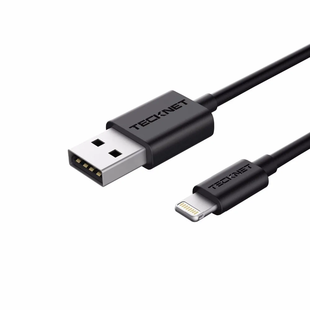 [For MFi iPhone Cable iOS 10] TECKNET USB Cable for Lightning to USB 2.1A Fast USB Charger Cable for iPhone 7 6 6s iPad (10 cm)