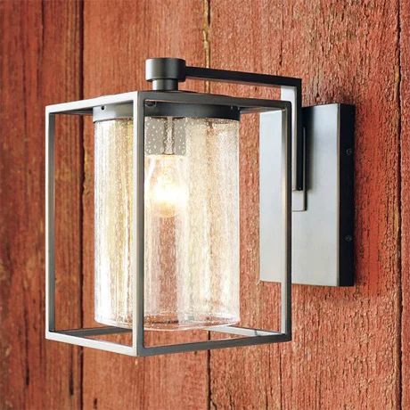 Wo Xi American retro nostalgia bubble glass box creative modern minimalist bedroom bedside IKEA Wall |