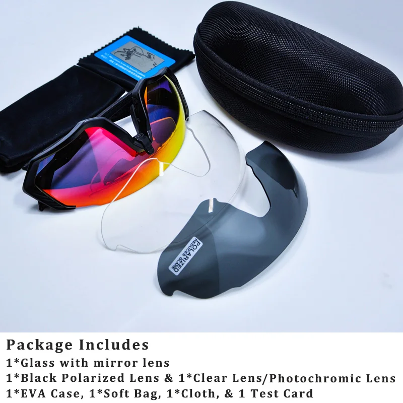 Photochromic Cycling Glasses Men Cycling Goggle Unisex Bicycle Bike Cycling Sunglasses UV400 Cycling Eyewear With Polarized Lens