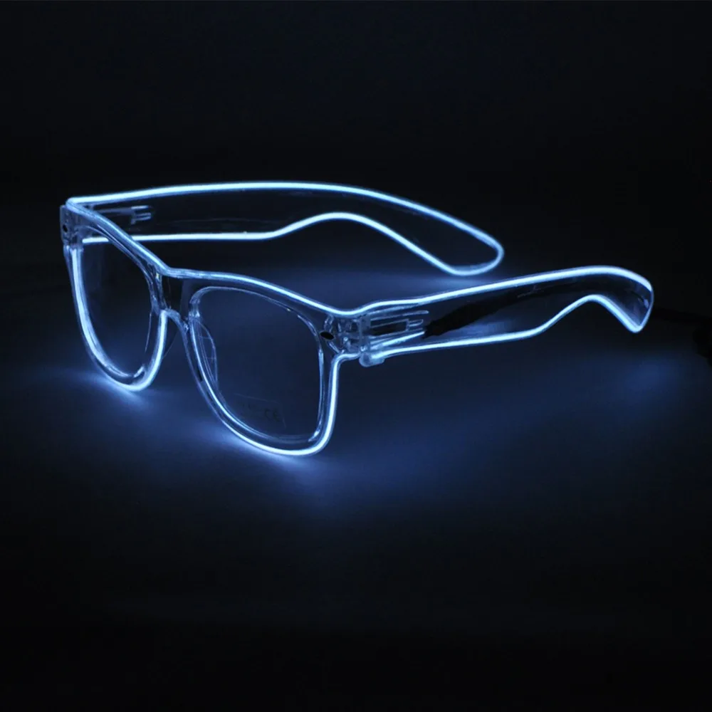 light up glasses led rave sunglasses white frame el wire light up glasses frames