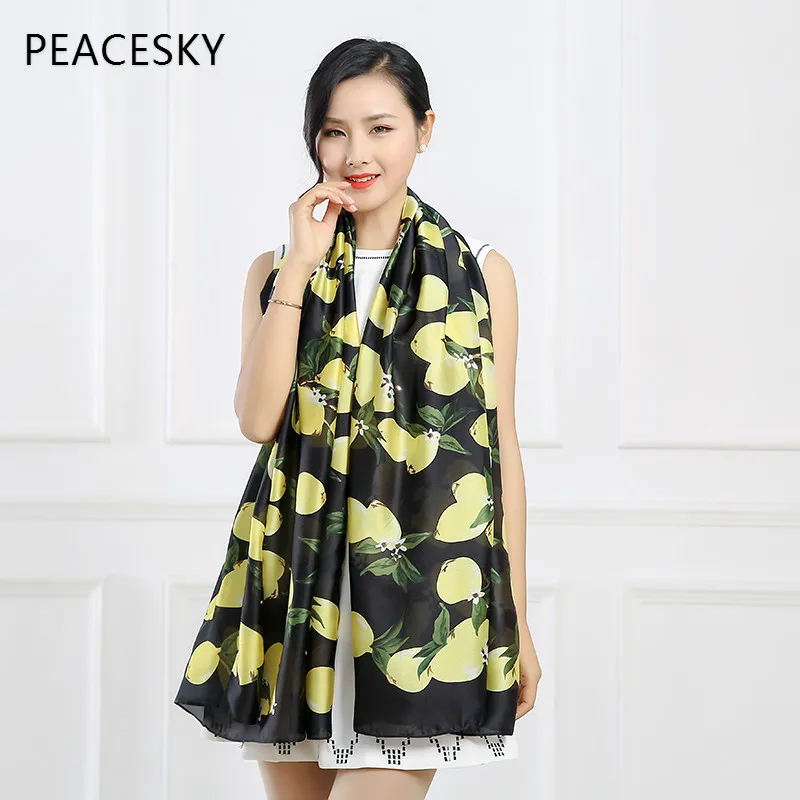 

Silk Scarf Women Print Scarf Flower,Birds,leaf,chains, 100% Natural Silk Wraps Shawls and Scarves 180*90cm Hijabs