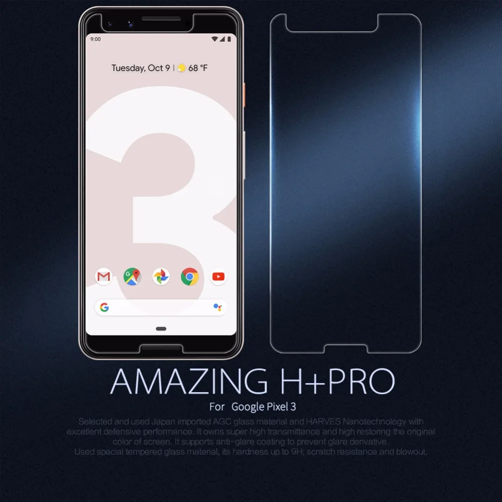 

Tempered Glass for Google pixel 3 Nillkin H+PRO 2.5D Screen Protector protective safety Google pixel 3 glass film