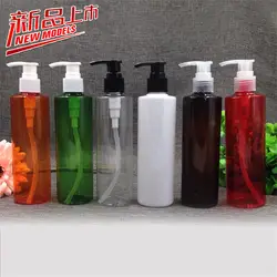 6 шт./лот 250 мл 6 цветов на выбор Пластик бутылки для многоразового использования с лосьон насос с бесплатным воронка для вас домой шампунь