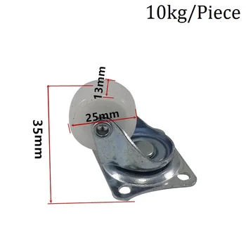 

10Pcs /Lot 1" Light Universal PP Caster Castor With Screws Rubber Swivel Castor Wheels Trolley Furniture Caster