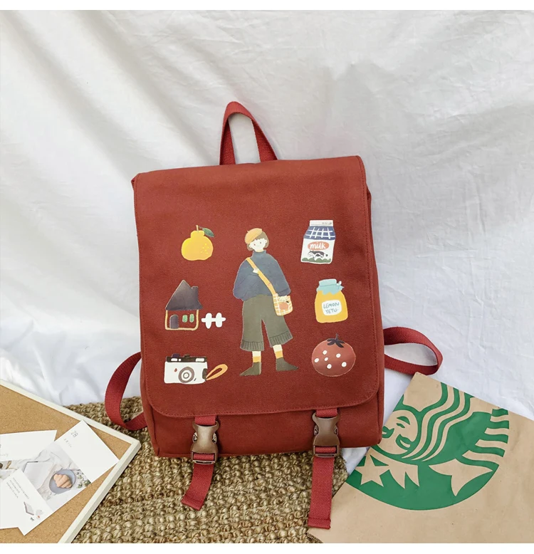 Харадзюку мультфильм печать школьные сумки женские рюкзаки большой емкости женский рюкзак для путешествий милые рюкзаки для студентов книжные сумки