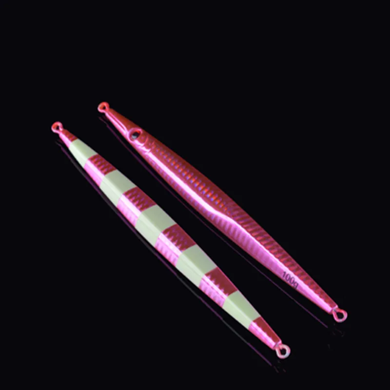 Ufishing полосатый светящийся джиг для рыбалки 100 г 120 г 150 г 180 г металлическая приманка для джига 1 шт./партия морская свинцовая приманка