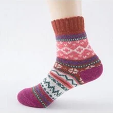 32 см Высокое качество Женские кашемир шерсть толстые теплые носки зимние модные полосатые носки