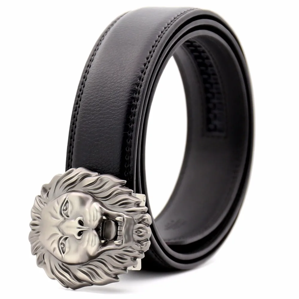 KAWEIDA Fashion Lion Metal Automatic Buckle Belt Designer Belts for Men Ceinture Homme Luxury Men's Genuine Leather Belt