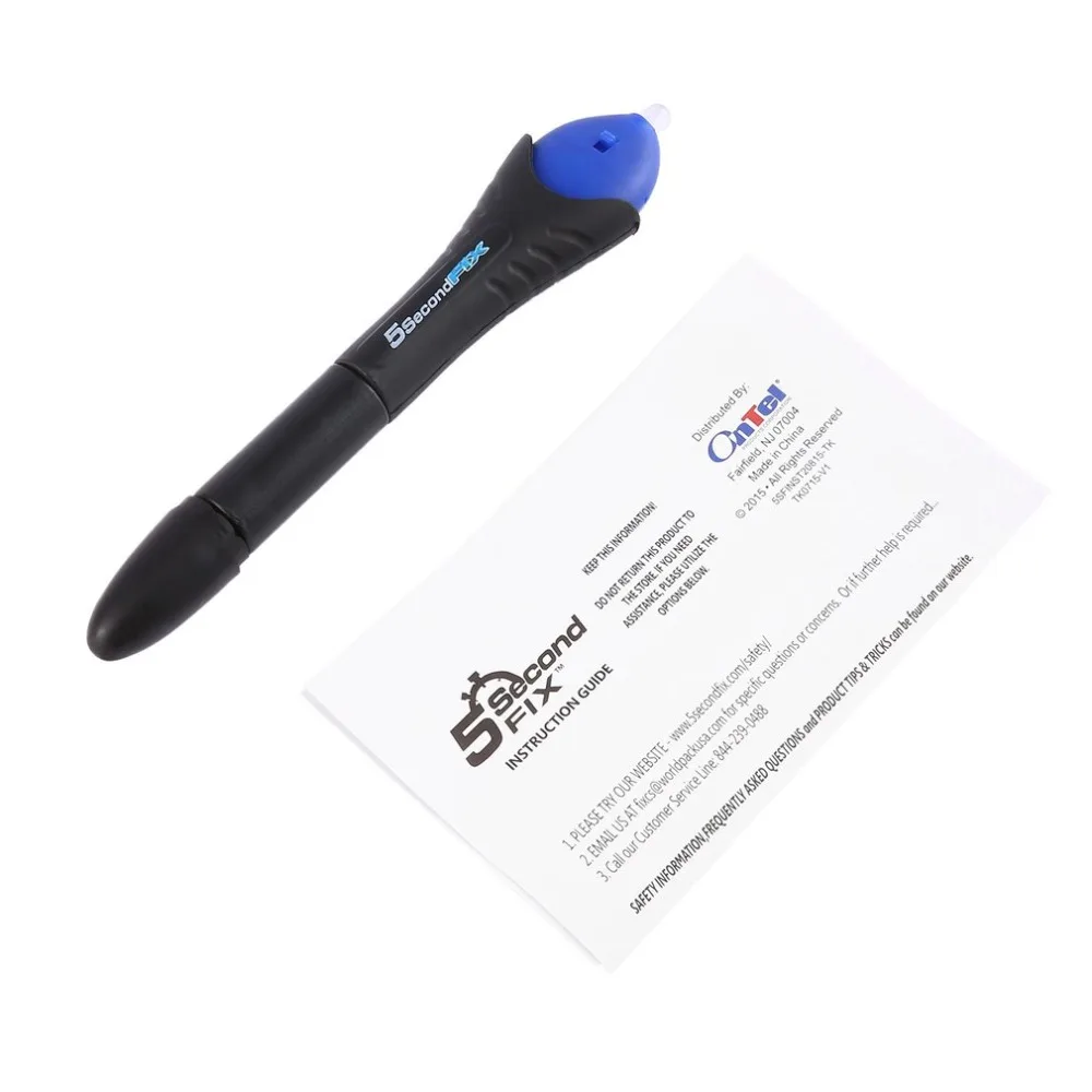 

Multifunctional 5 Second Quick Dry Fix UV Light Fix Liquid Glue Pen Glue Repairs Tool Quick Use Plastic Welding Compound