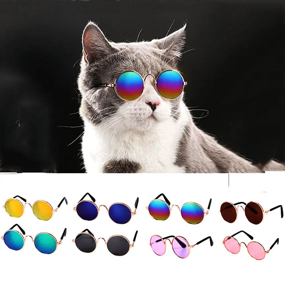 1 шт многоцветные водонепроницаемые солнцезащитные очки для домашних животных, кошек, собак, защитные очки для глаз, маленькие аксессуары для домашних животных