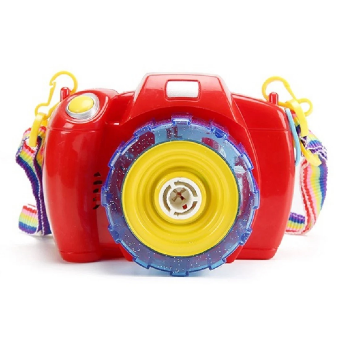 

Automatic Bubble Blower Bubble Making Toy Bubble Machine With Light And Music And Lanyard For Children Toddlers - Red