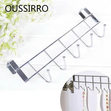 Удобный нержавеющая сталь полка для ванной комнаты бесконтактная задняя дверь держатель для хранения более подвесные корзины Органайзер стойка для кухни