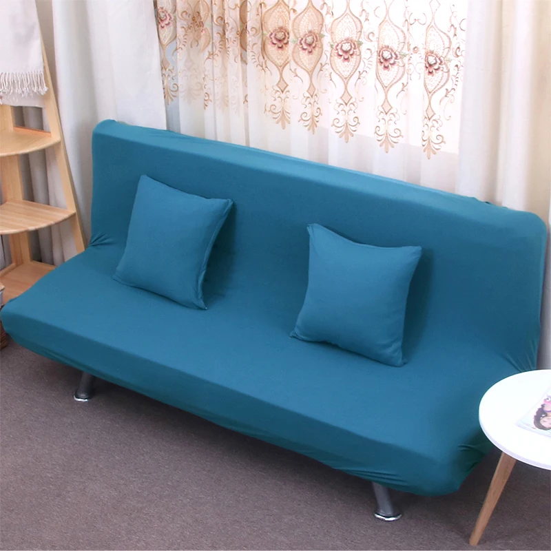 

Nordic armless sofa cover Single and double seater 1.8 meter Elastic folding all inclusive solid color sofacover sofa towel