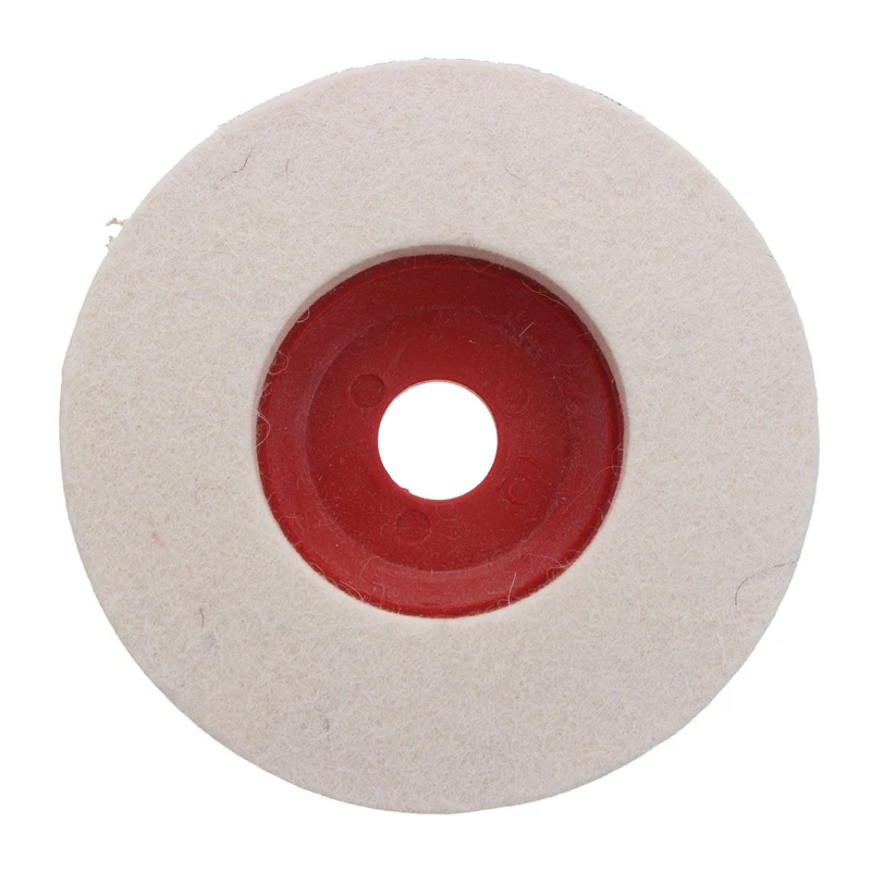 DWZ 3PCS 4'' 100mm Wool Buffing Angle Wheel Grinder Felt Polishing Disc Pad Set