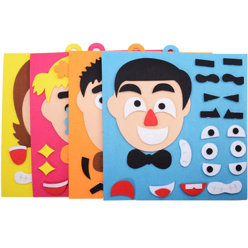 Educational Toys For Children Fashion Fun Children Early Education Facial Expression Puzzle Educational Toys for Kids 30MY13