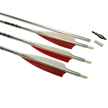 12pcs Elong New Aluminum Arrow Silver Color 1916 30″ Turkey Feather Fletch Screw Field Point Archery Bow Hunting Shooting