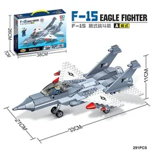 Подарок для мальчиков строительных блоков для военной авиационной модель самолета-истребителя
