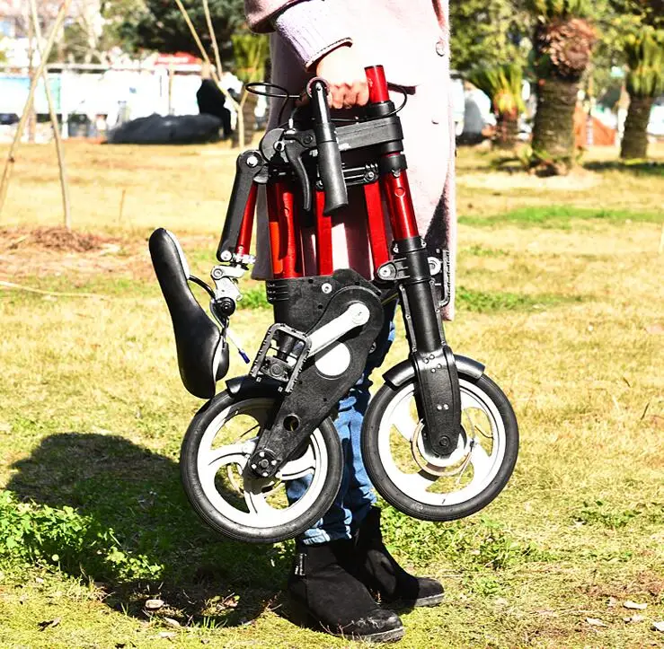 Factory direct sale 10-inch latest upgrade mini ultra light folding bicycle aluminum portable mountain bike