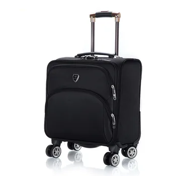 

Fashion 18 inch Oxford Commercial Trolley luggage High Quality Travel Suitcase Universal wheel Aluminium alloy rod Trolley